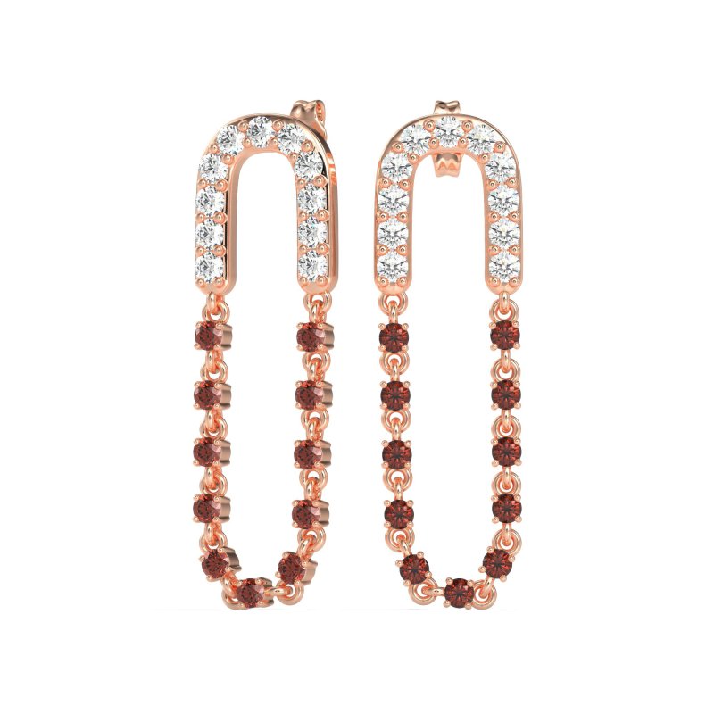 Loop Chain Stud Earrings