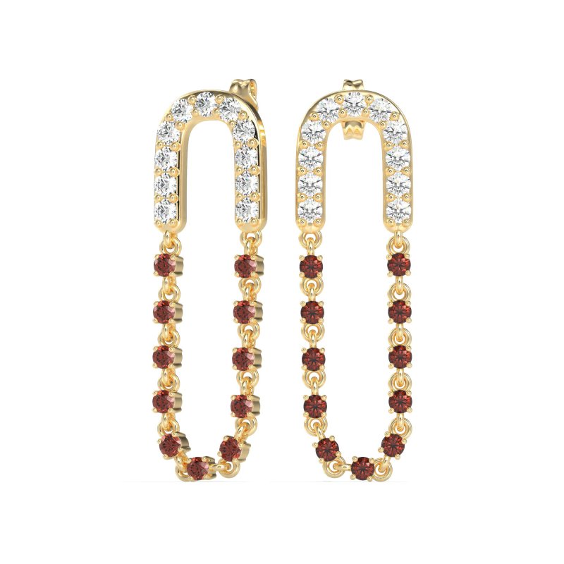 Loop Chain Stud Earrings