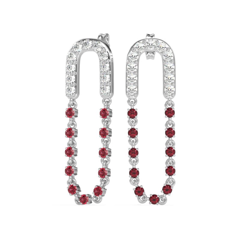 Loop Chain Stud Earrings