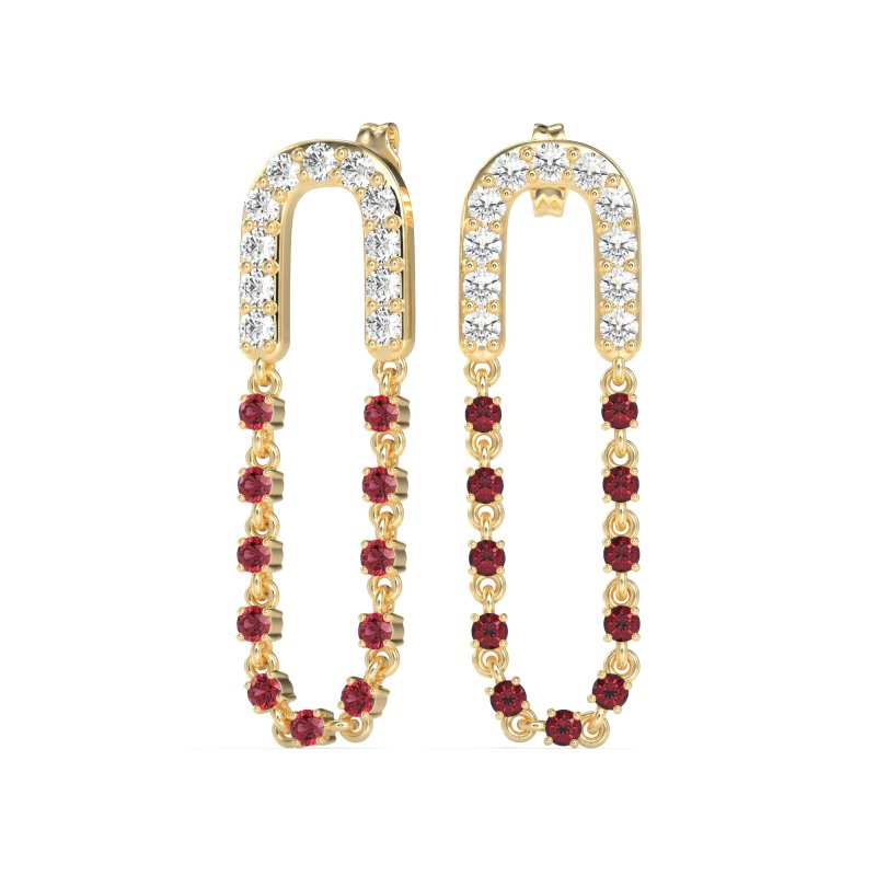 Loop Chain Stud Earrings