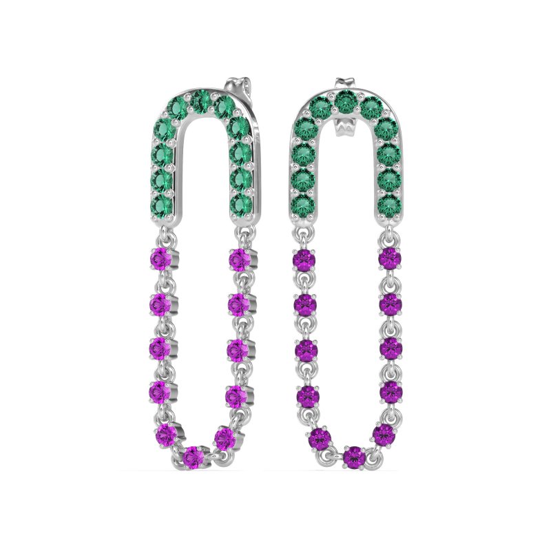 Loop Chain Stud Earrings