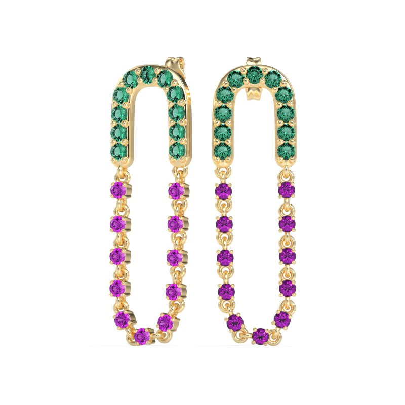 Loop Chain Stud Earrings