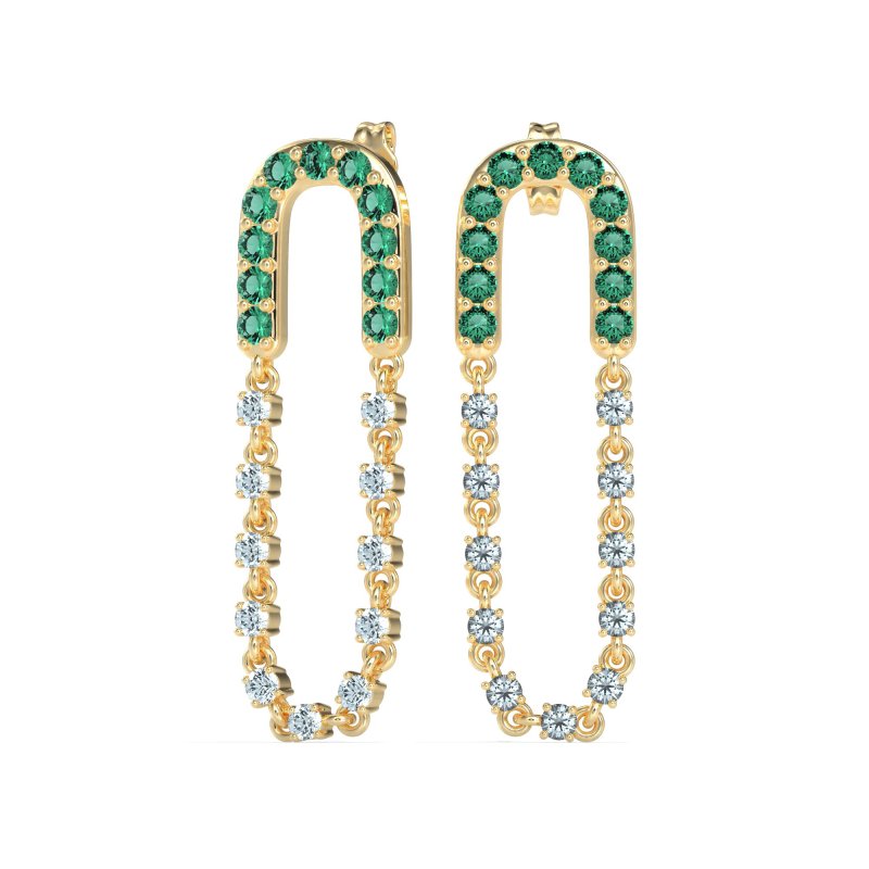 Loop Chain Stud Earrings