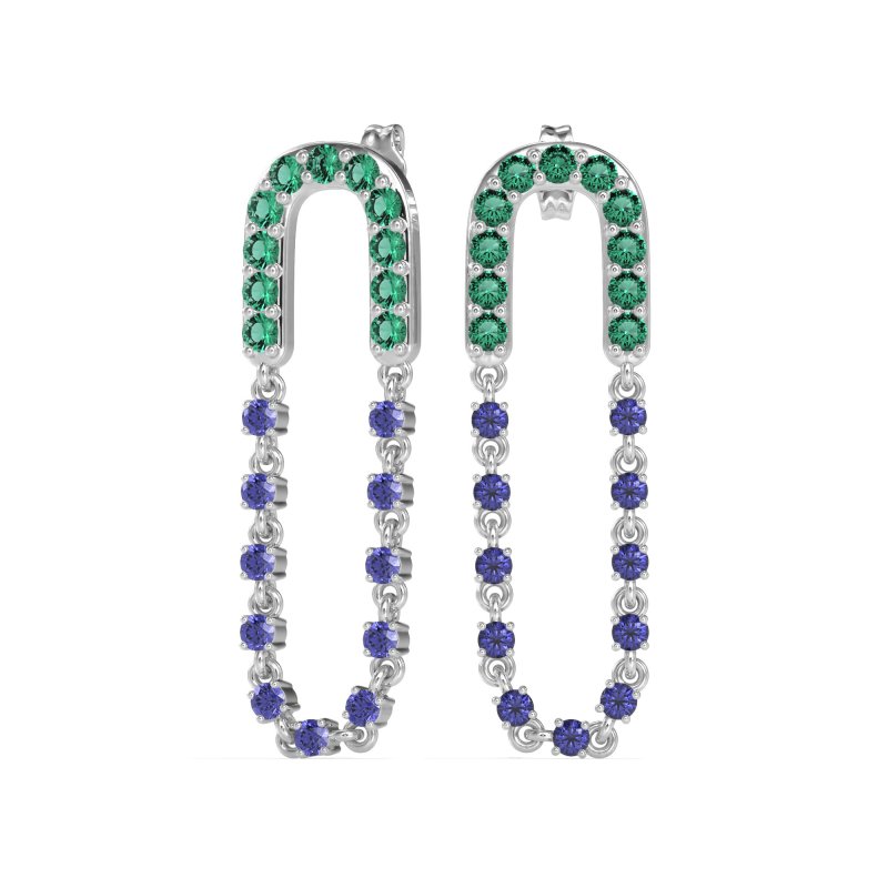 Loop Chain Stud Earrings