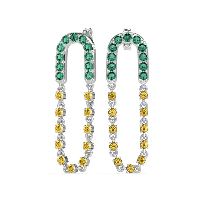 Loop Chain Stud Earrings