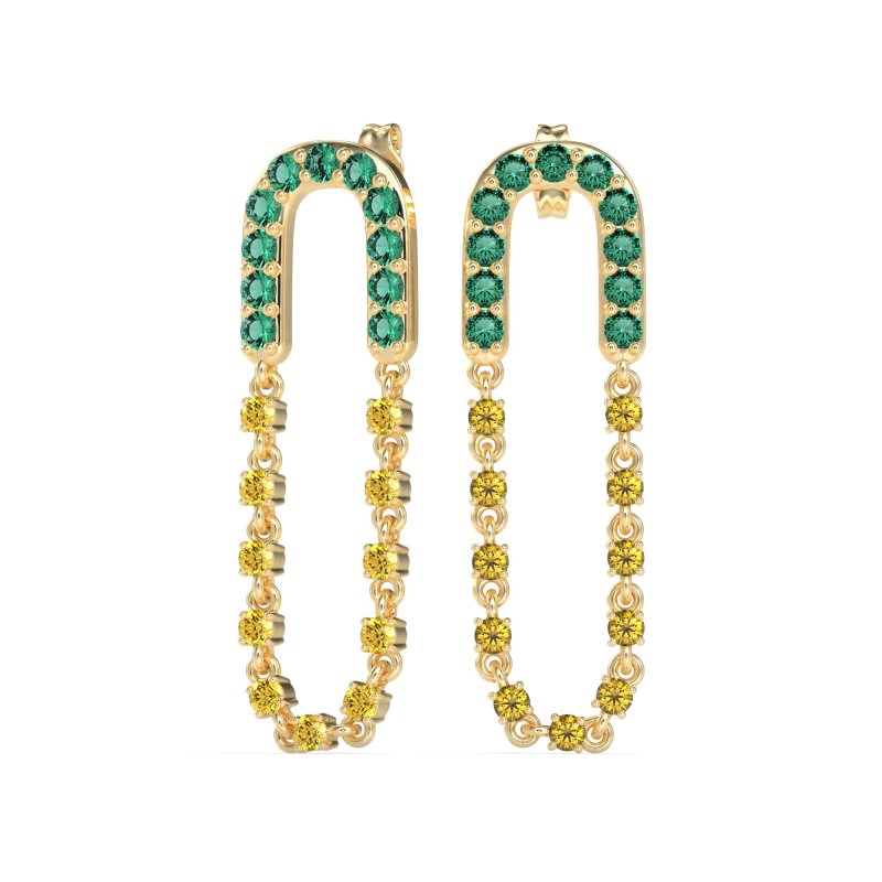 Loop Chain Stud Earrings