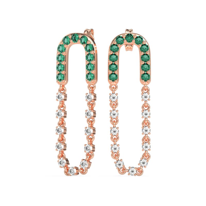 Loop Chain Stud Earrings