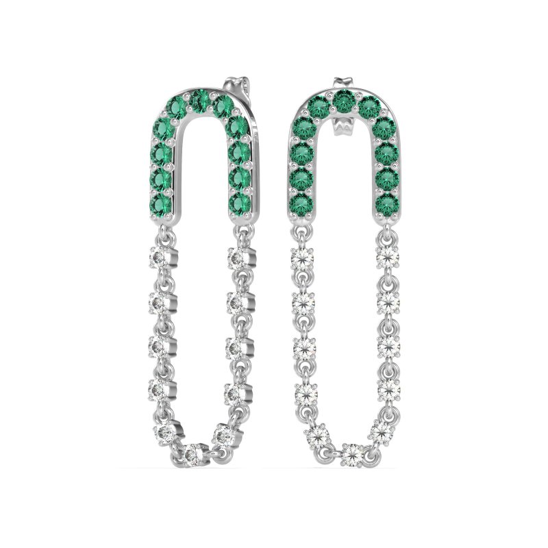 Loop Chain Stud Earrings