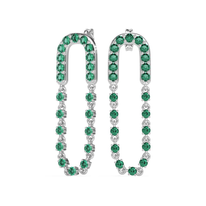 Loop Chain Stud Earrings