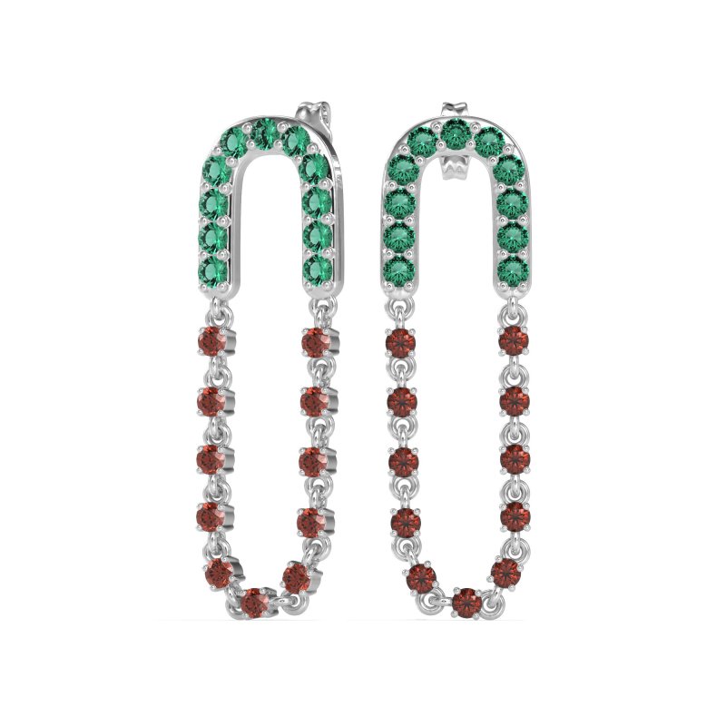 Loop Chain Stud Earrings