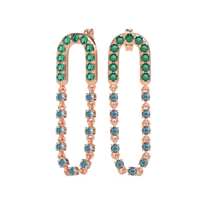 Loop Chain Stud Earrings