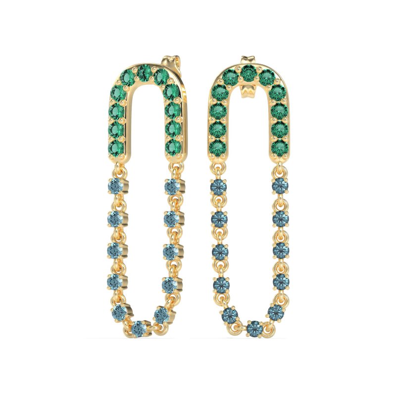 Loop Chain Stud Earrings