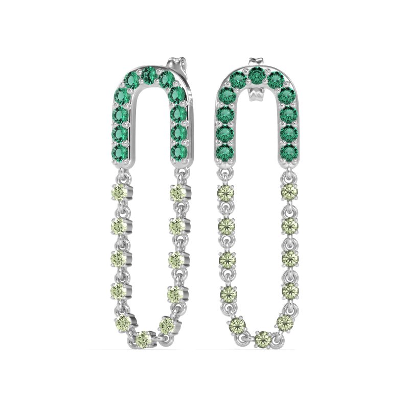 Loop Chain Stud Earrings