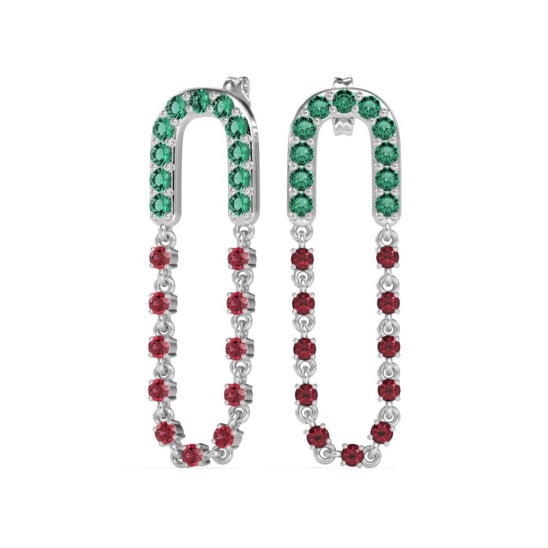 Loop Chain Stud Earrings