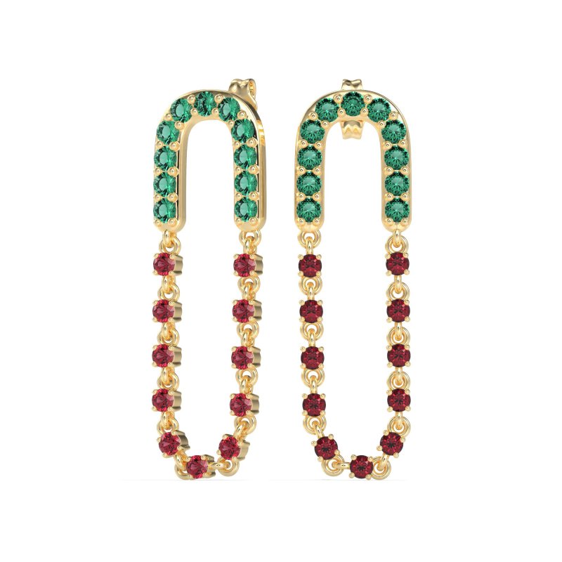 Loop Chain Stud Earrings