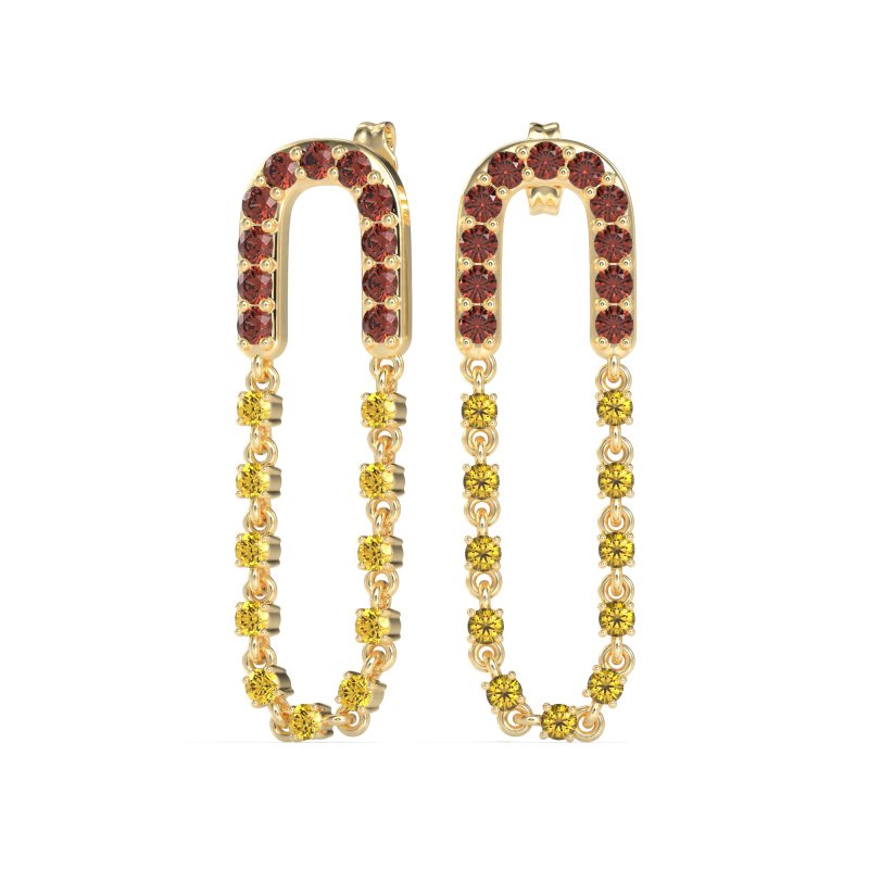 Loop Chain Stud Earrings