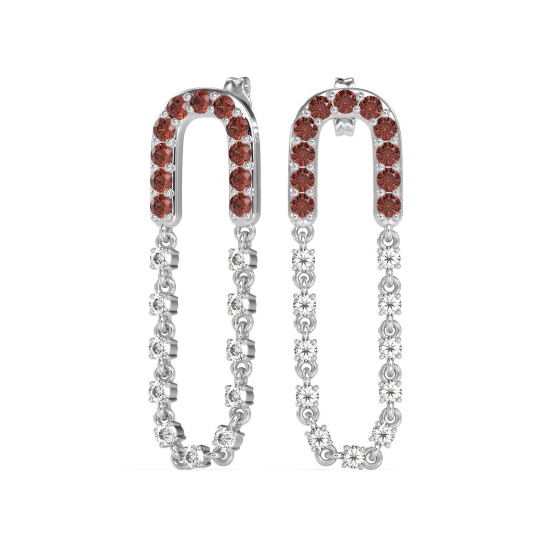 Loop Chain Stud Earrings