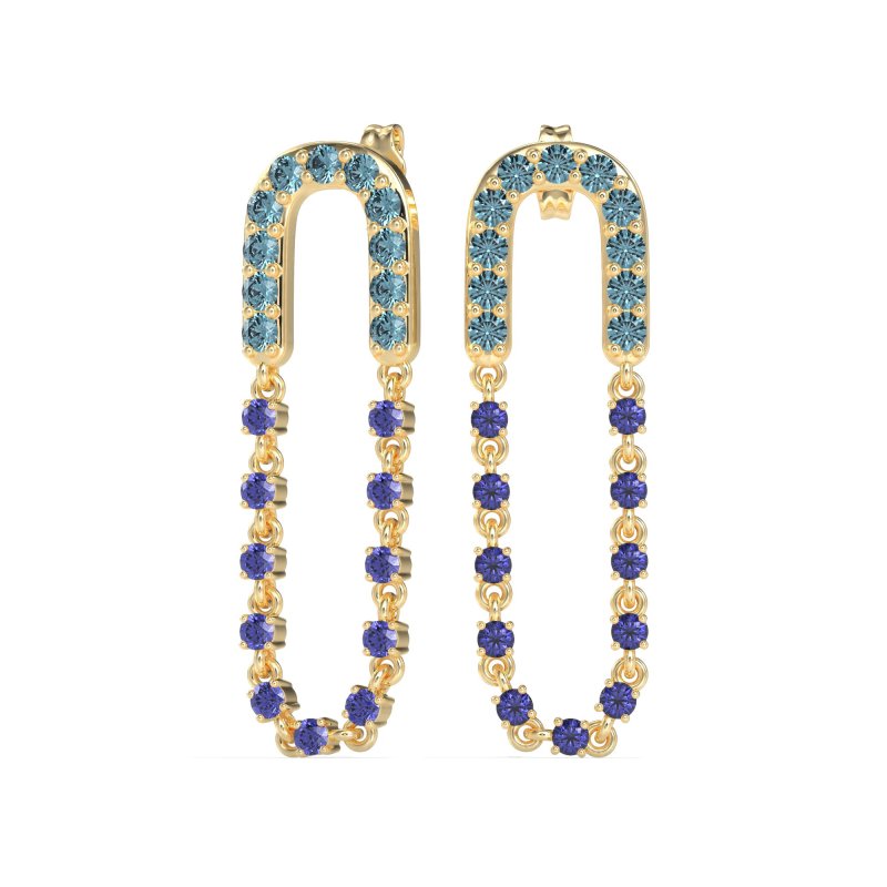 Loop Chain Stud Earrings
