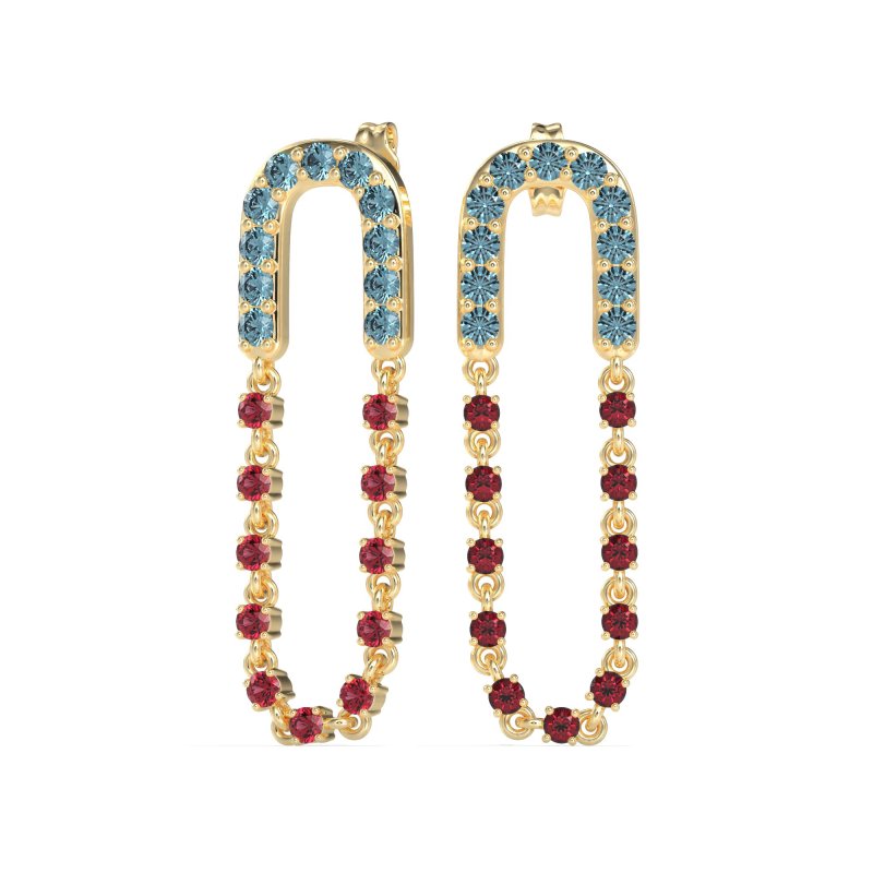 Loop Chain Stud Earrings