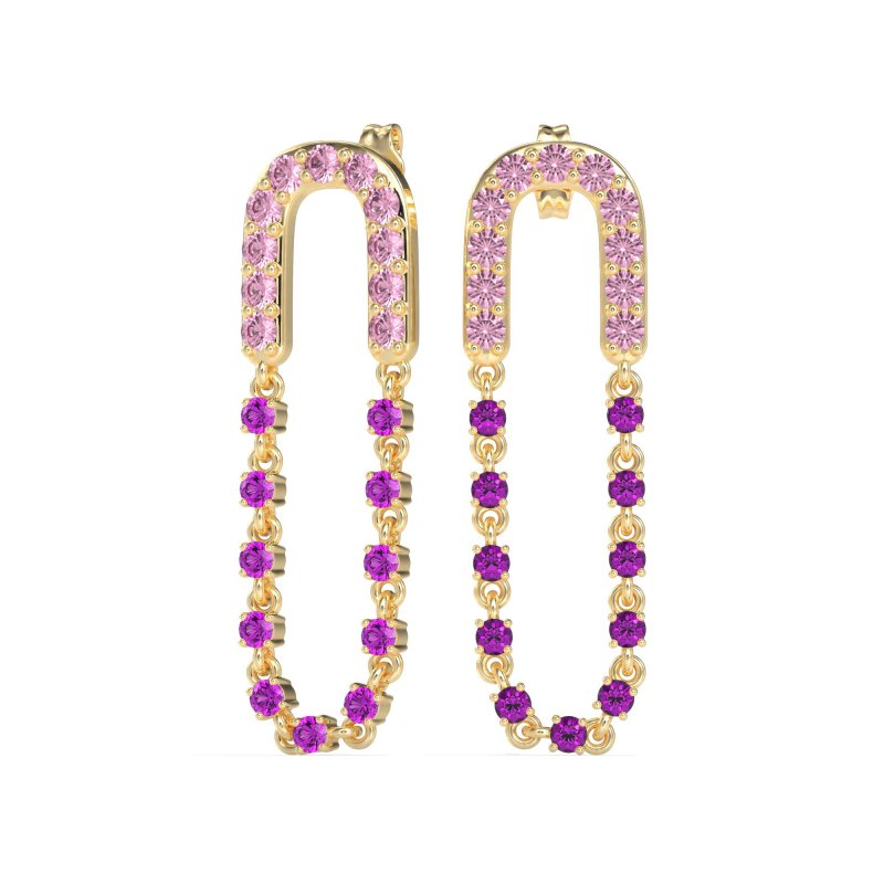 Loop Chain Stud Earrings