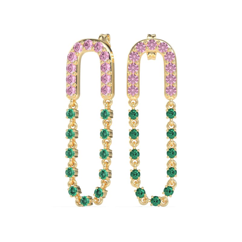 Loop Chain Stud Earrings