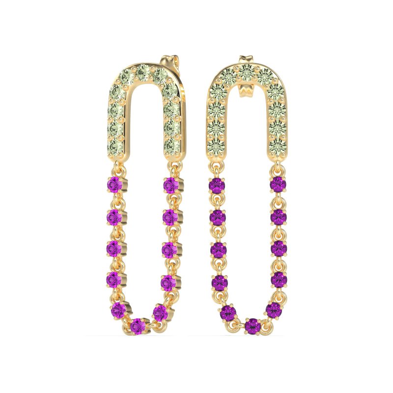 Loop Chain Stud Earrings