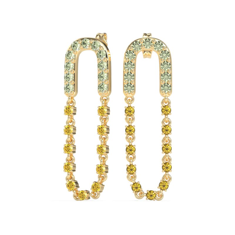 Loop Chain Stud Earrings