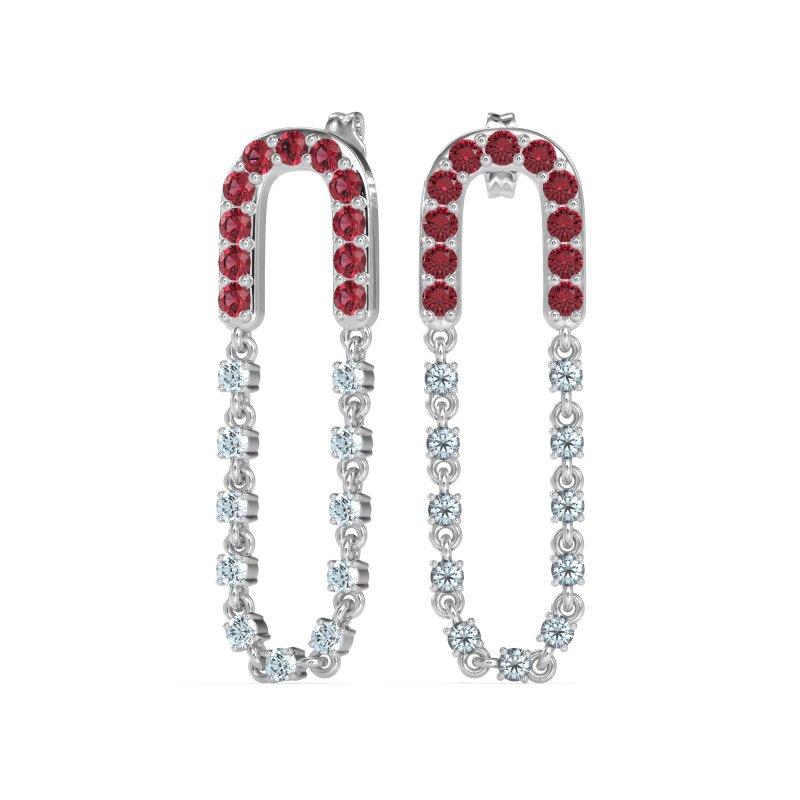 Loop Chain Stud Earrings