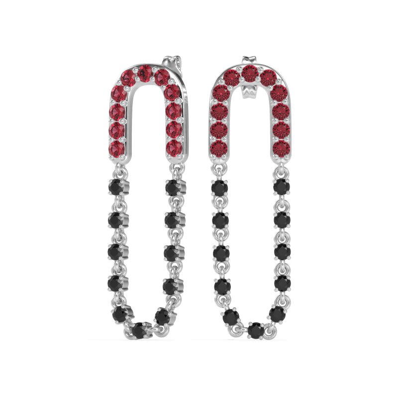 Loop Chain Stud Earrings