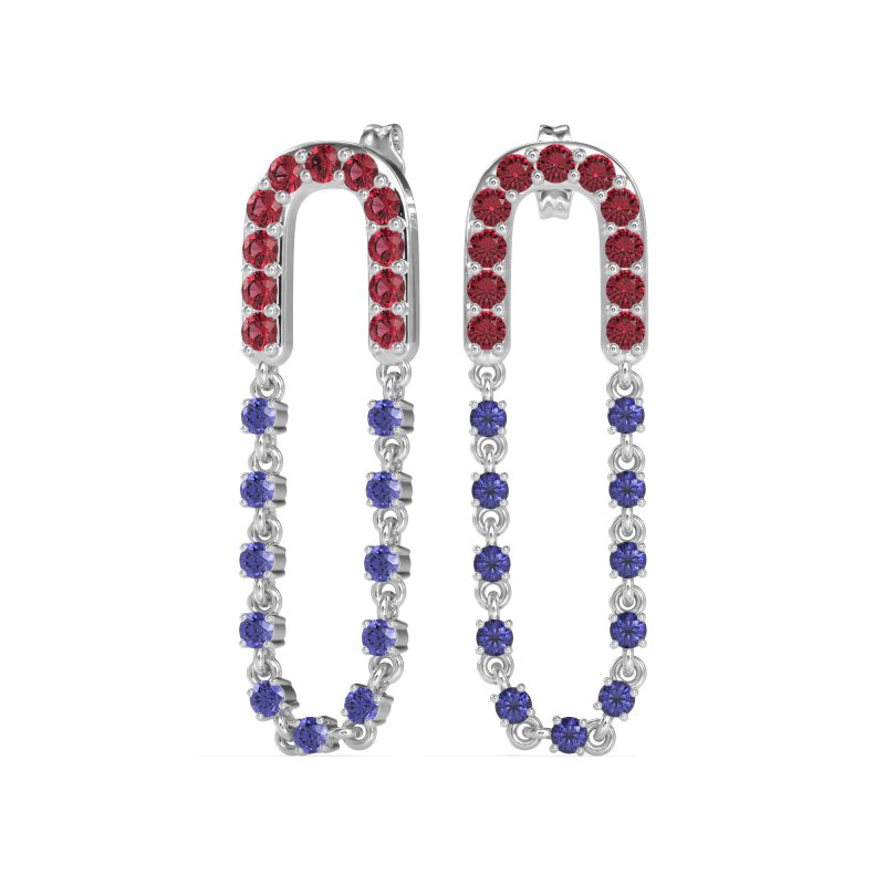 Loop Chain Stud Earrings