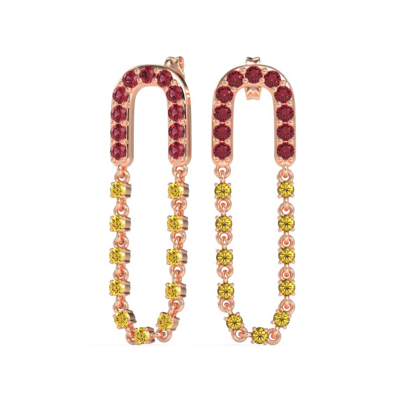 Loop Chain Stud Earrings