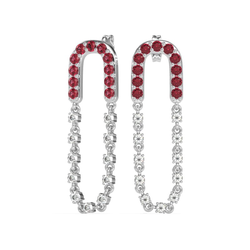 Loop Chain Stud Earrings