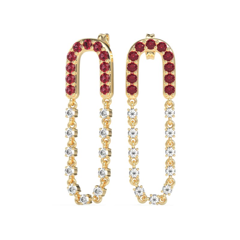 Loop Chain Stud Earrings