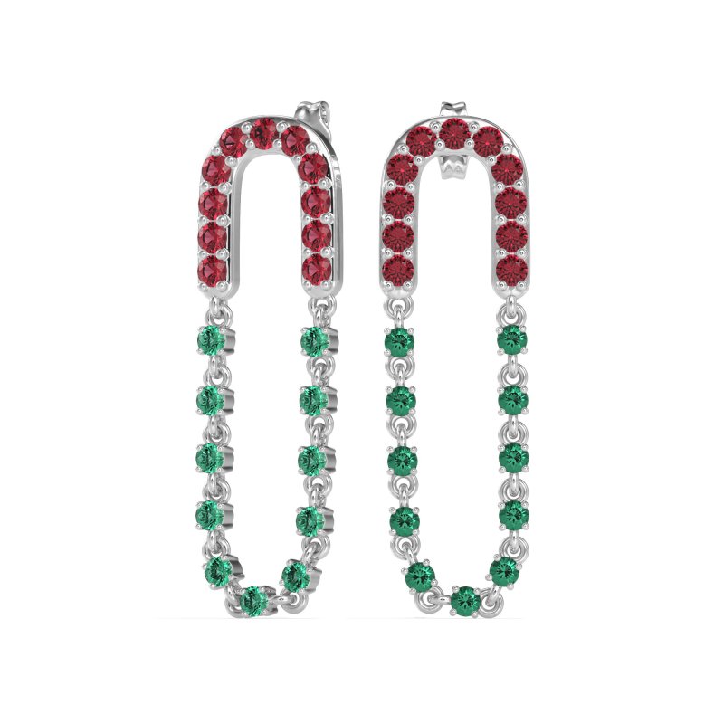 Loop Chain Stud Earrings