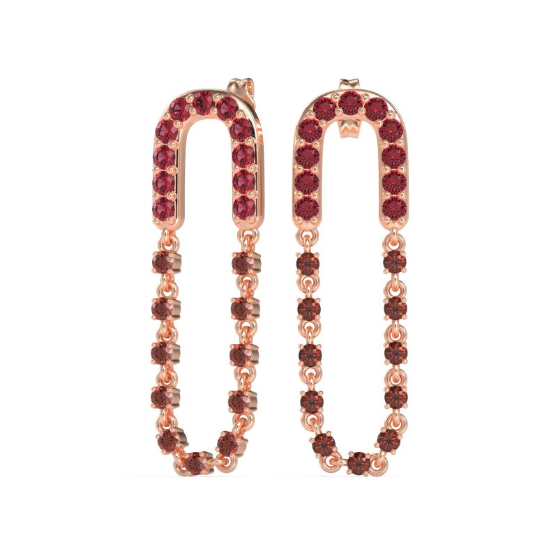 Loop Chain Stud Earrings