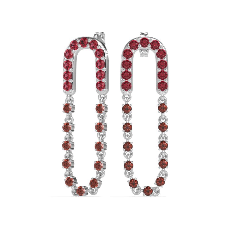 Loop Chain Stud Earrings