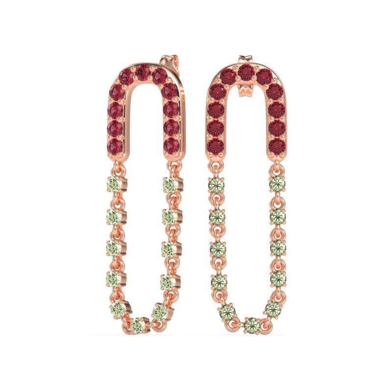 Loop Chain Stud Earrings