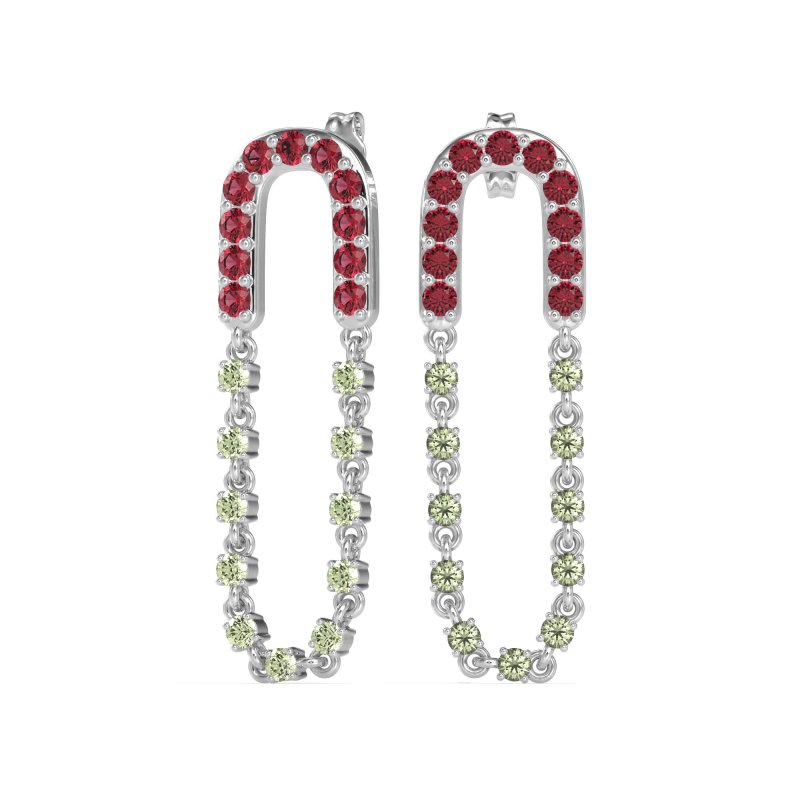 Loop Chain Stud Earrings