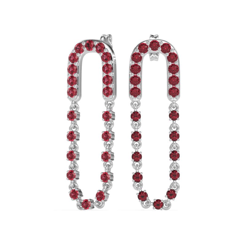 Loop Chain Stud Earrings