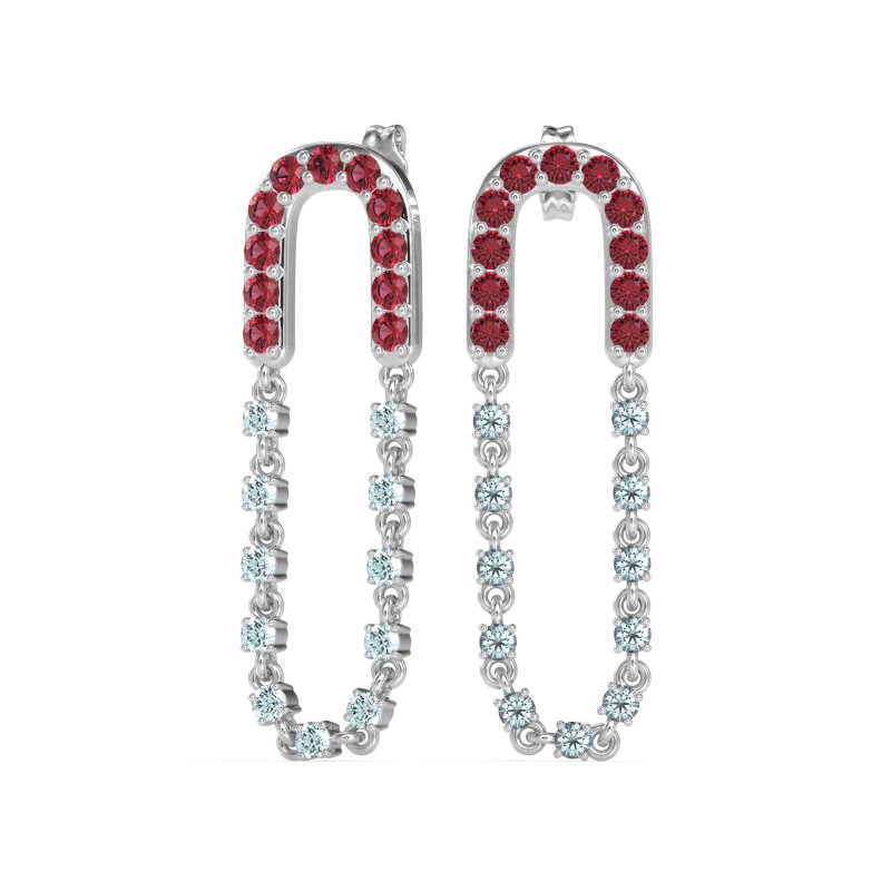 Loop Chain Stud Earrings
