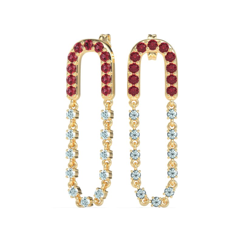 Loop Chain Stud Earrings