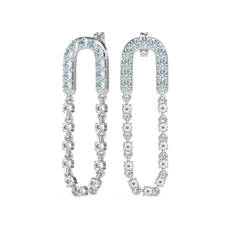 Loop Chain Stud Earrings