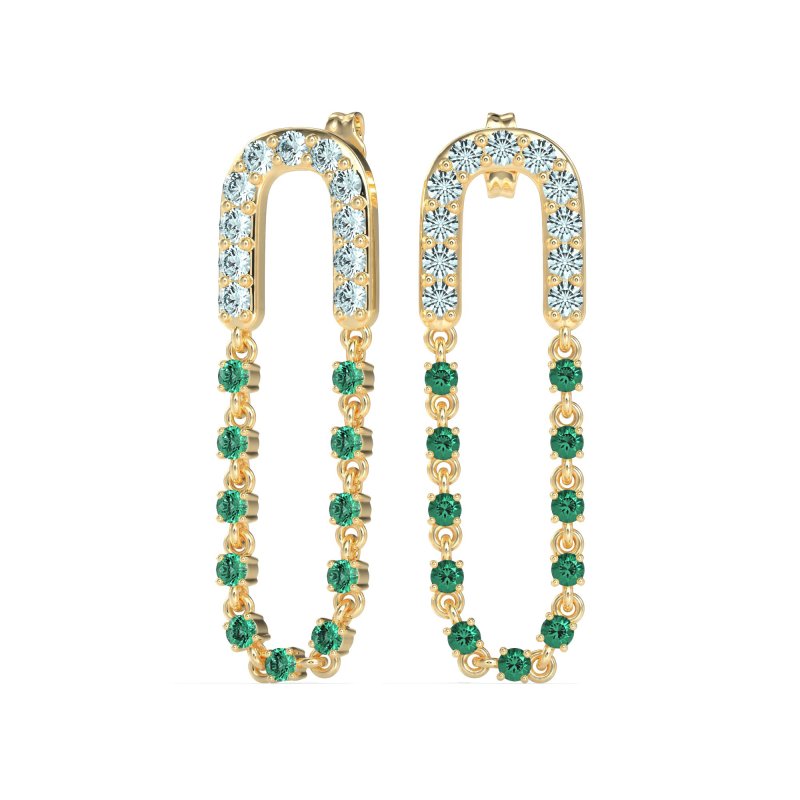 Loop Chain Stud Earrings