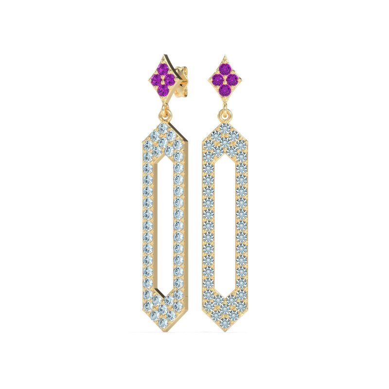 Paper Clip Dangling Drop Earrings