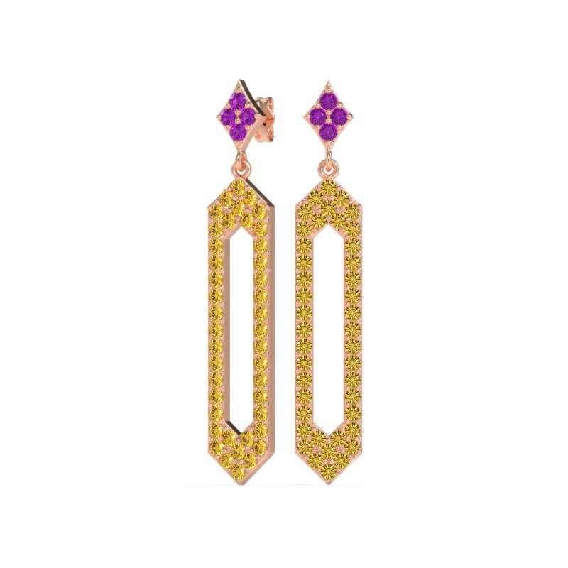 Paper Clip Dangling Drop Earrings