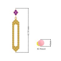 Paper Clip Dangling Drop Earrings