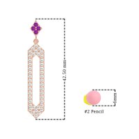 Paper Clip Dangling Drop Earrings