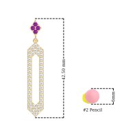 Paper Clip Dangling Drop Earrings