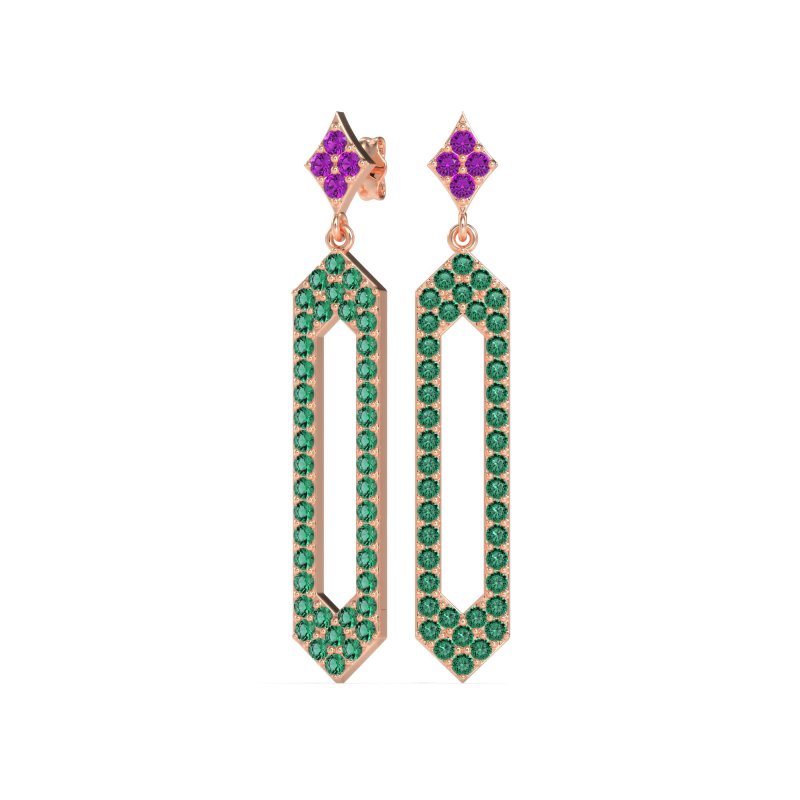 Paper Clip Dangling Drop Earrings