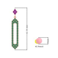Paper Clip Dangling Drop Earrings